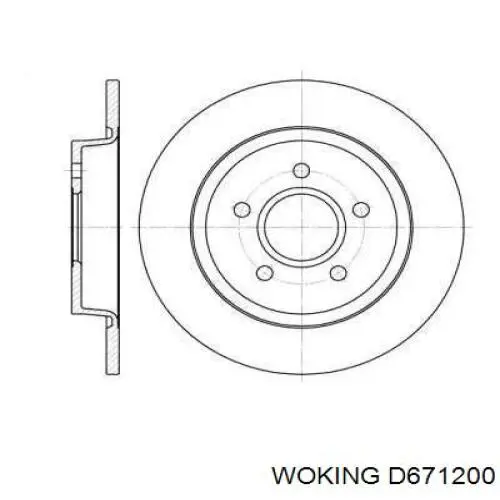 Тормозные диски D671200 Woking