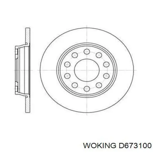 Тормозные диски D673100 Woking