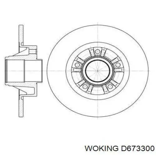 Тормозные диски D673300 Woking