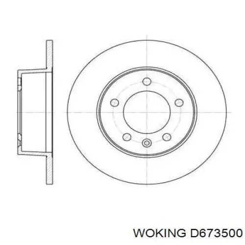 Тормозные диски D673500 Woking