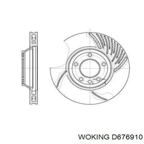 Передние тормозные диски D676910 Woking