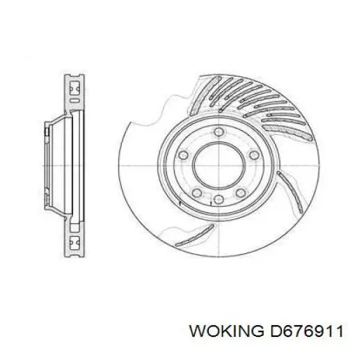 Передние тормозные диски D676911 Woking