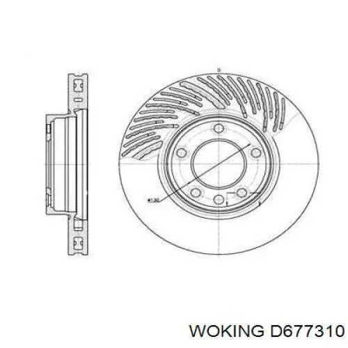 Передние тормозные диски D677310 Woking