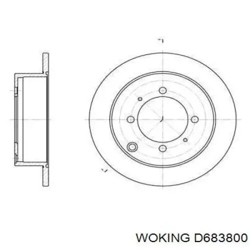 Тормозные диски D683800 Woking