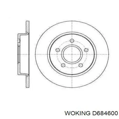 Тормозные диски D684600 Woking