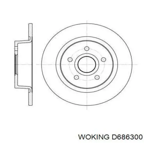 Тормозные диски D686300 Woking