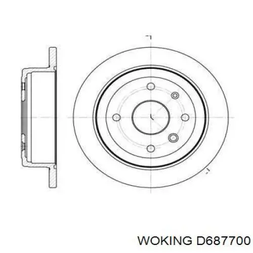 Тормозные диски D687700 Woking