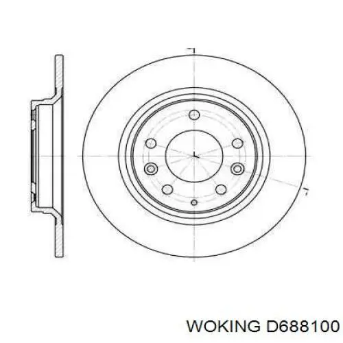 D688100 Woking Дисковый тормоз