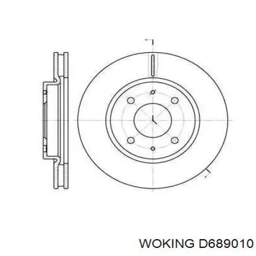 D6890.10 Woking передние тормозные диски