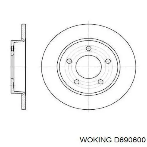 Тормозные диски D690600 Woking