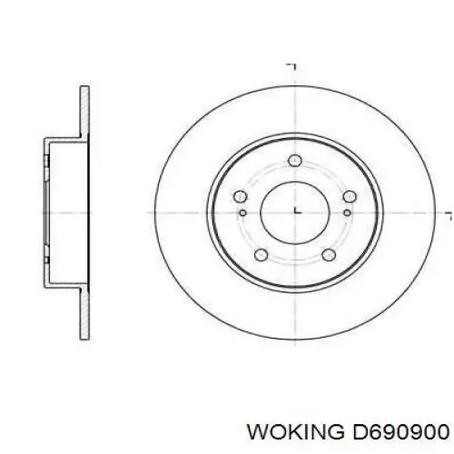 Тормозные диски D690900 Woking