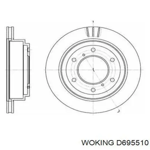 D695510 Woking тормозные диски