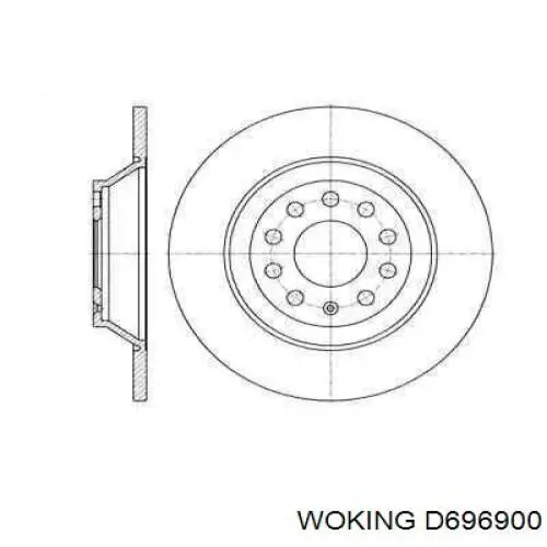 Тормозные диски D696900 Woking