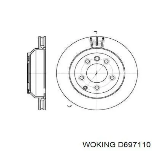 Тормозные диски D697110 Woking