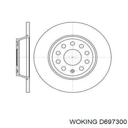 Тормозные диски D697300 Woking