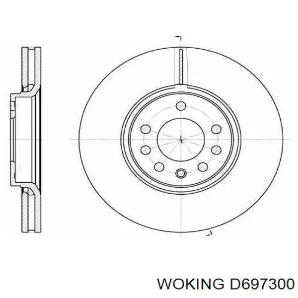 Тормозные диски D697300 Woking