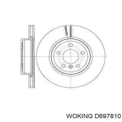 Передние тормозные диски D697810 Woking