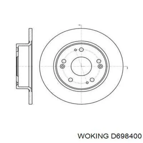 D6984.00 Woking тормозные диски