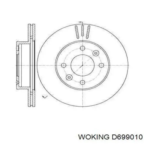 D6990.10 Woking передние тормозные диски