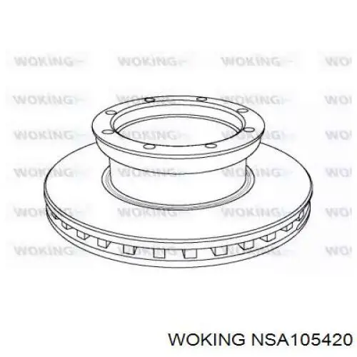 Тормозные диски NSA105420 Woking