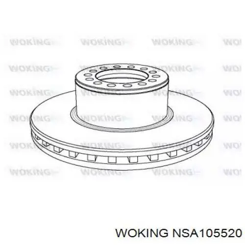 Передние тормозные диски NSA105520 Woking