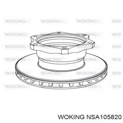 NSA1058.20 Woking диск тормозной задний