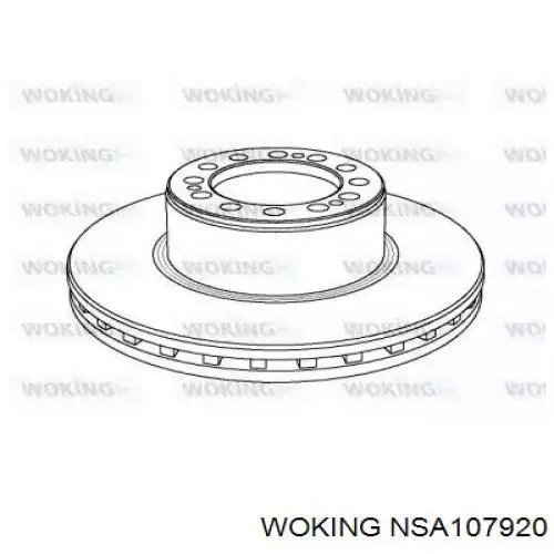 Тормозные диски NSA107920 Woking