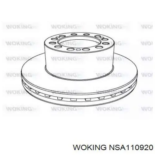 Тормозные диски NSA110920 Woking