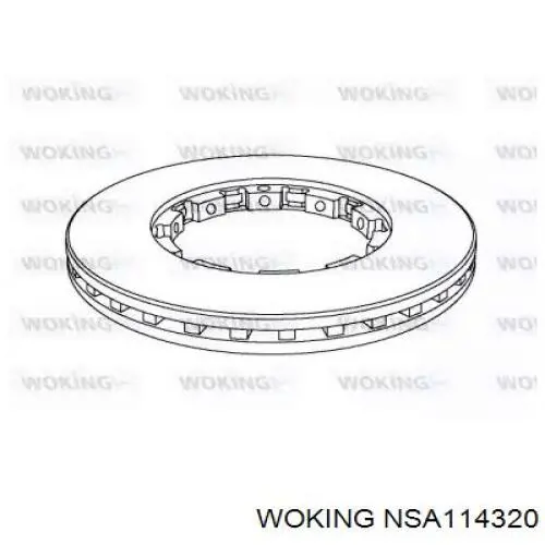 NSA1143.20 Woking передние тормозные диски