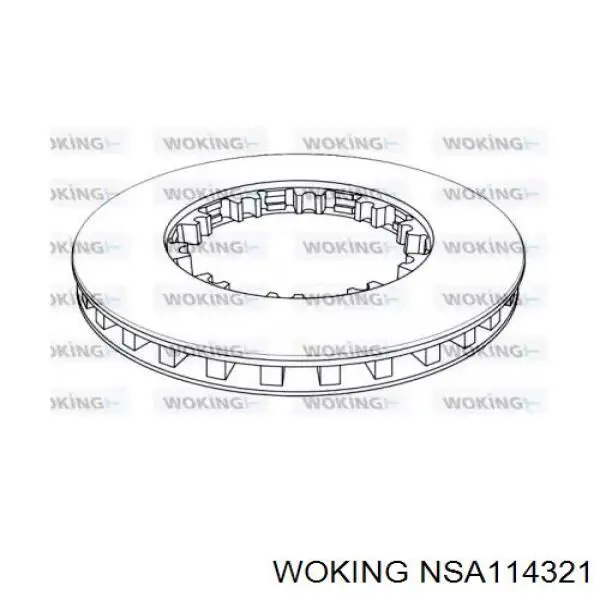NSA1143.21 Woking передние тормозные диски