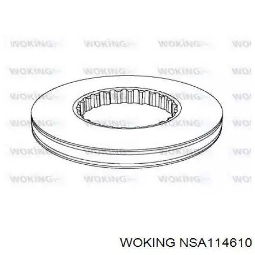 Передние тормозные диски NSA114610 Woking