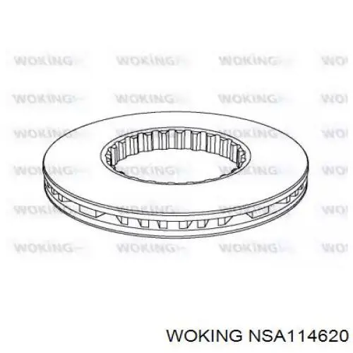 Передние тормозные диски NSA114620 Woking