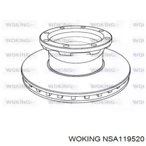 Тормозные диски NSA119520 Woking