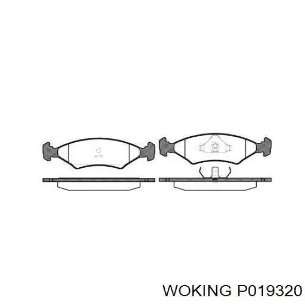 P0193.20 Woking колодки тормозные передние дисковые