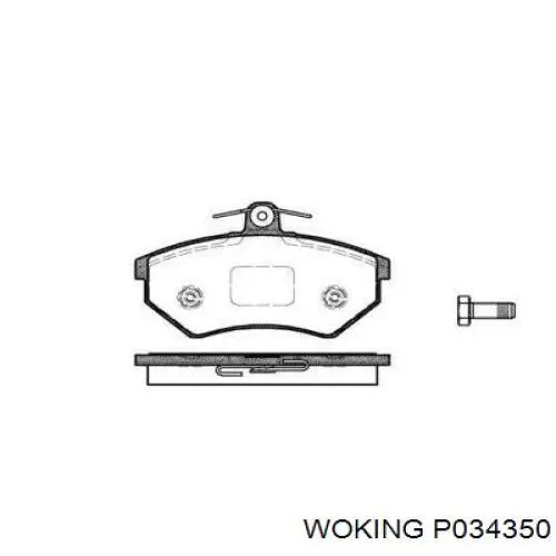 Передние тормозные колодки P034350 Woking