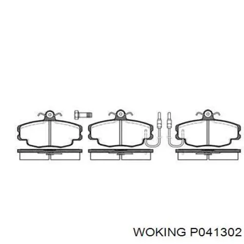 Передние тормозные колодки P041302 Woking