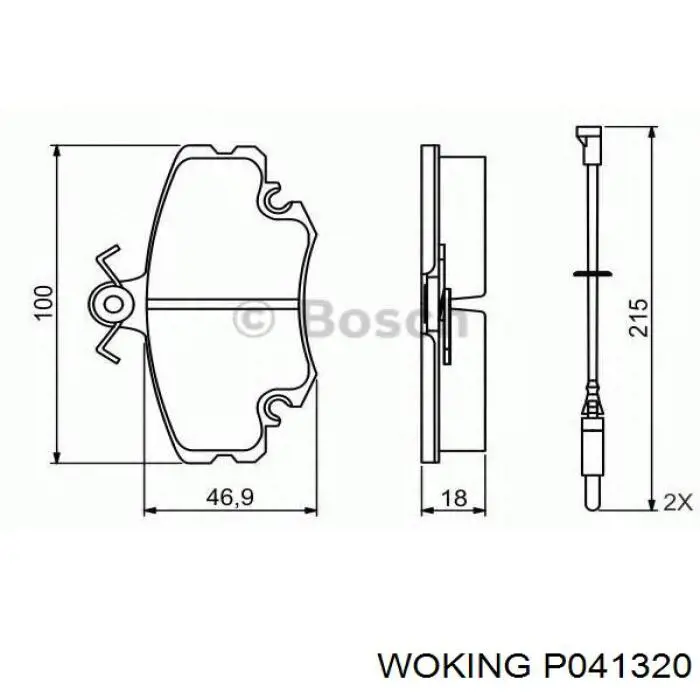 Тормозные колодки Woking P041320