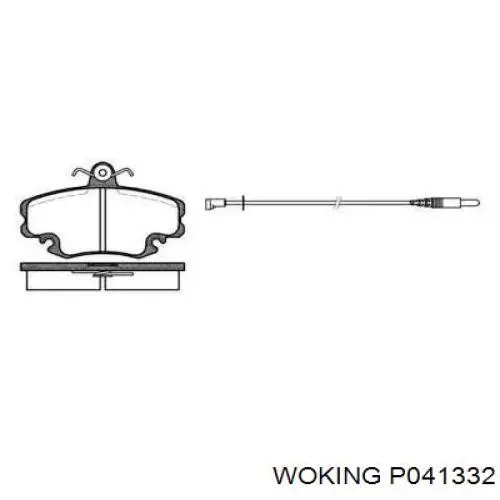 Передние тормозные колодки P041332 Woking