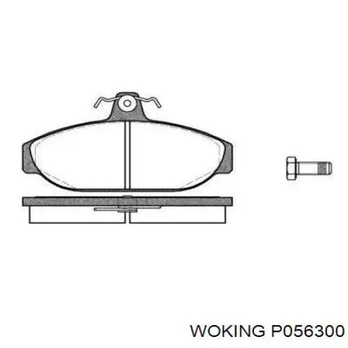 Передние тормозные колодки P056300 Woking