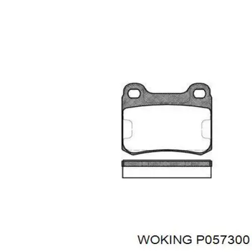 Задние тормозные колодки P057300 Woking