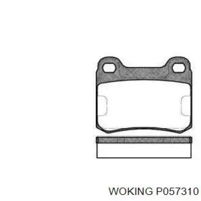 P0573.10 Woking колодки тормозные задние дисковые