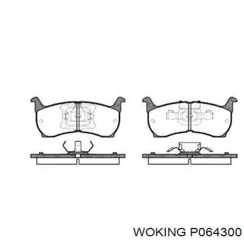 Передние тормозные колодки P064300 Woking