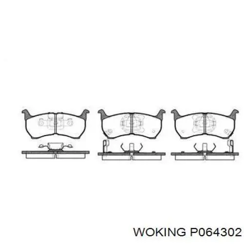 Передние тормозные колодки P064302 Woking