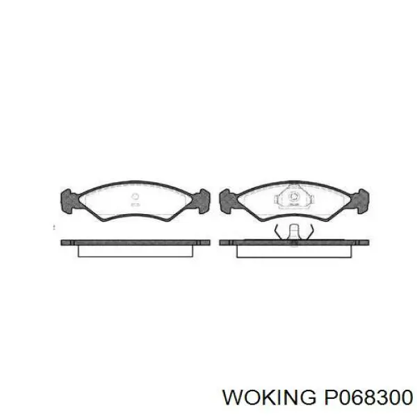 Передние тормозные колодки P068300 Woking