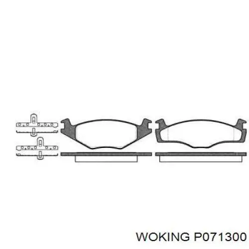 Передние тормозные колодки P071300 Woking
