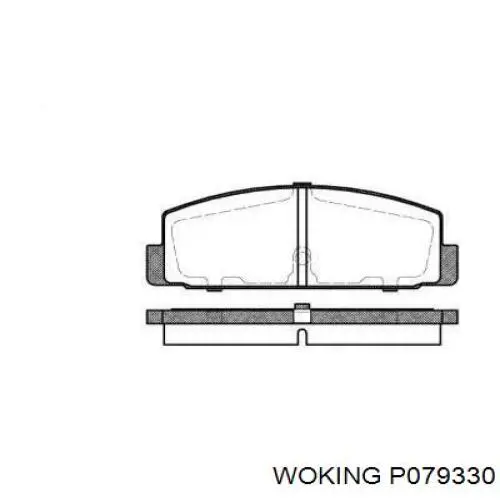 P079330 Woking колодки тормозные задние дисковые