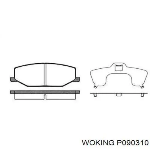 Передние тормозные колодки P090310 Woking