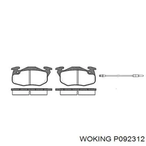 P0923.12 Woking колодки тормозные передние дисковые