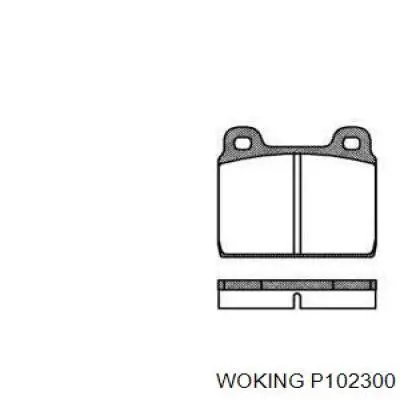 Передние тормозные колодки P102300 Woking
