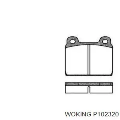 Передние тормозные колодки P102320 Woking